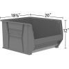 Akro-Mils 30283 Super-Size AkroBins Plastic Storage Bins, Space-Saving Stackable Bins for Garage, Classroom, Warehouse Organization, 20″ L x 18″ W x 12″ H, Red, 1-Pack(Grey  (1-Pack))
