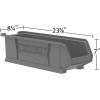 Akro-Mils 30284 Super-Size AkroBins Plastic Storage Bins, Space-Saving Stackable Bins for Garage, Classroom, Warehouse Organization, 24″ L x 8″ W x 7″ H, Grey, 4-Pack(Yellow  (4-Pack))