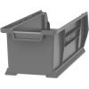Akro-Mils 30284 Super-Size AkroBins Plastic Storage Bins, Space-Saving Stackable Bins for Garage, Classroom, Warehouse Organization, 24″ L x 8″ W x 7″ H, Grey, 4-Pack(Clear  (4-Pack))