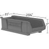 Akro-Mils 30286 Super-Size AkroBins Plastic Storage Bins, Space-Saving Stackable Bins for Garage, Classroom, Warehouse Organization, 24″ L x 11″ W x 7″ H, Blue, 4-Pack(Grey  (4-Pack))