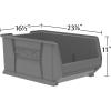 Akro-Mils 30288 Super-Size AkroBins Plastic Storage Bins, Space-Saving Stackable Bins for Garage, Classroom, Warehouse Organization, 24″ L x 16″ W x 11″ H, Blue, 1-Pack(Yellow  (1-Pack))