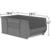 Akro-Mils 30290 Super-Size AkroBins Plastic Storage Bins, Space-Saving Stackable Bins for Garage, Classroom, Warehouse Organization, 30″ L x 18″ W x 12″ H, Blue, 1-Pack(Red  (1-Pack))