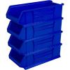 Akro-Mils 30286 Super-Size AkroBins Plastic Storage Bins, Space-Saving Stackable Bins for Garage, Classroom, Warehouse Organization, 24″ L x 11″ W x 7″ H, Blue, 4-Pack(Blue  (4-Pack))