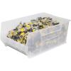 Akro-Mils 30290 Super-Size AkroBins Plastic Storage Bins, Space-Saving Stackable Bins for Garage, Classroom, Warehouse Organization, 30″ L x 18″ W x 12″ H, Blue, 1-Pack(Clear  (1-Pack))