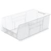 Akro-Mils 30293 Super-Size AkroBins Plastic Storage Bins, Space-Saving Stackable Bins for Garage, Classroom, Warehouse Organization, 30″ L x 16″ W x 11″ H, Red, 1-Pack(Clear  (1-Pack))