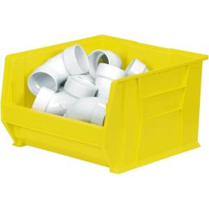 Akro-Mils 30283 Super-Size AkroBins Plastic Storage Bins, Space-Saving Stackable Bins for Garage, Classroom, Warehouse Organization, 20″ L x 18″ W x 12″ H, Red, 1-Pack(Yellow  (1-Pack))