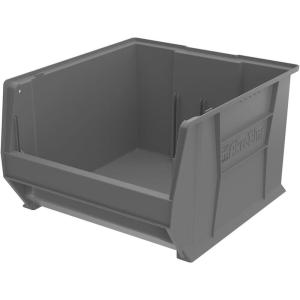 Akro-Mils 30283 Super-Size AkroBins Plastic Storage Bins, Space-Saving Stackable Bins for Garage, Classroom, Warehouse Organization, 20″ L x 18″ W x 12″ H, Red, 1-Pack(Grey  (1-Pack))