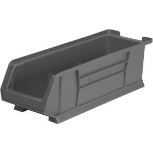 Akro-Mils 30284 Super-Size AkroBins Plastic Storage Bins, Space-Saving Stackable Bins for Garage, Classroom, Warehouse Organization, 24″ L x 8″ W x 7″ H, Grey, 4-Pack(Grey  (4-Pack))