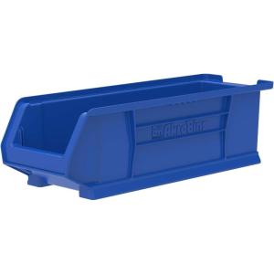 Akro-Mils 30284 Super-Size AkroBins Plastic Storage Bins, Space-Saving Stackable Bins for Garage, Classroom, Warehouse Organization, 24″ L x 8″ W x 7″ H, Grey, 4-Pack(Blue  (4-Pack))