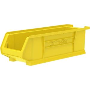 Akro-Mils 30284 Super-Size AkroBins Plastic Storage Bins, Space-Saving Stackable Bins for Garage, Classroom, Warehouse Organization, 24″ L x 8″ W x 7″ H, Grey, 4-Pack(Yellow  (4-Pack))