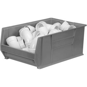 Akro-Mils 30290 Super-Size AkroBins Plastic Storage Bins, Space-Saving Stackable Bins for Garage, Classroom, Warehouse Organization, 30″ L x 18″ W x 12″ H, Blue, 1-Pack(Grey  (1-Pack))