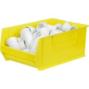 Akro-Mils 30290 Super-Size AkroBins Plastic Storage Bins, Space-Saving Stackable Bins for Garage, Classroom, Warehouse Organization, 30″ L x 18″ W x 12″ H, Blue, 1-Pack(Yellow  (1-Pack))