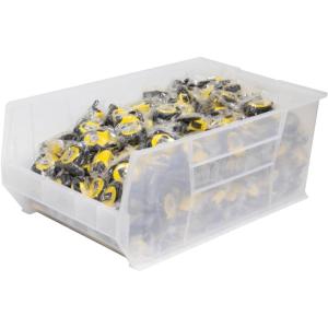 Akro-Mils 30290 Super-Size AkroBins Plastic Storage Bins, Space-Saving Stackable Bins for Garage, Classroom, Warehouse Organization, 30″ L x 18″ W x 12″ H, Blue, 1-Pack(Clear  (1-Pack))