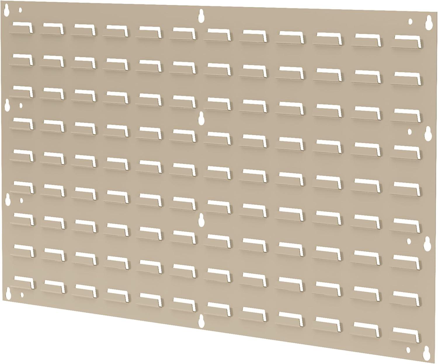 image:imageAkroMils 30118 Louvered Steel Wall Mount Panel Garage Organizer for Hanging AkroBin Storage Bins 18Inch W x 61Inch H Beige SingleBeige