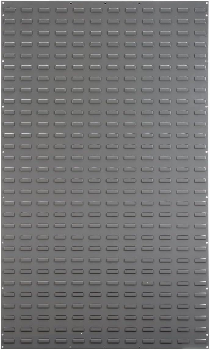 image:imageAkroMils 30136 Heavy Duty Wall Mount Garage Storage Steel Louvered Panel Wall Storage Bin Hanging Organizer System for AkroBins 36Inch W x 19Inch H 4 Pack GreyGrey