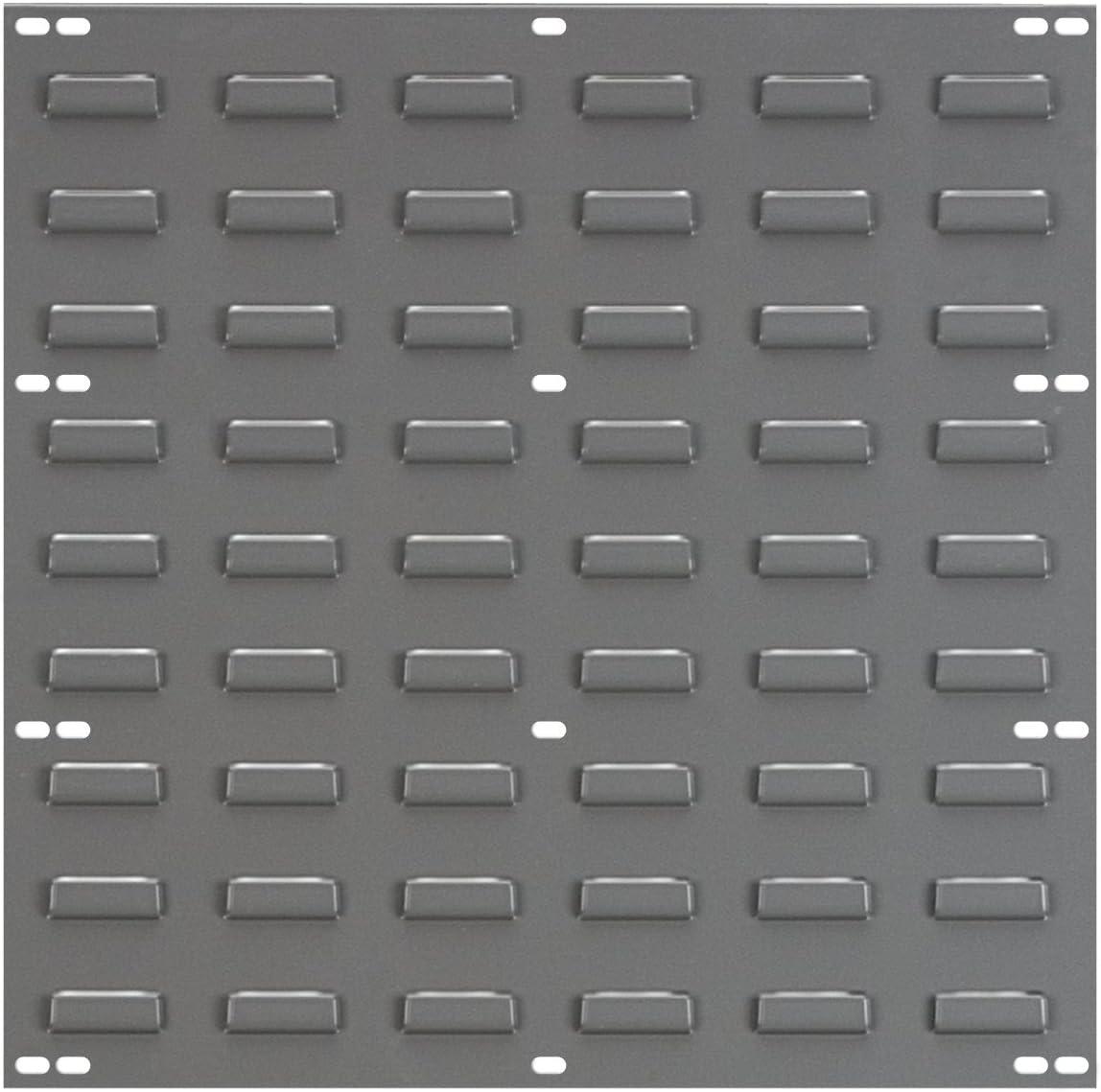 image:imageAkroMils 30136 Heavy Duty Wall Mount Garage Storage Steel Louvered Panel Wall Storage Bin Hanging Organizer System for AkroBins 36Inch W x 19Inch H 4 Pack GreyGrey