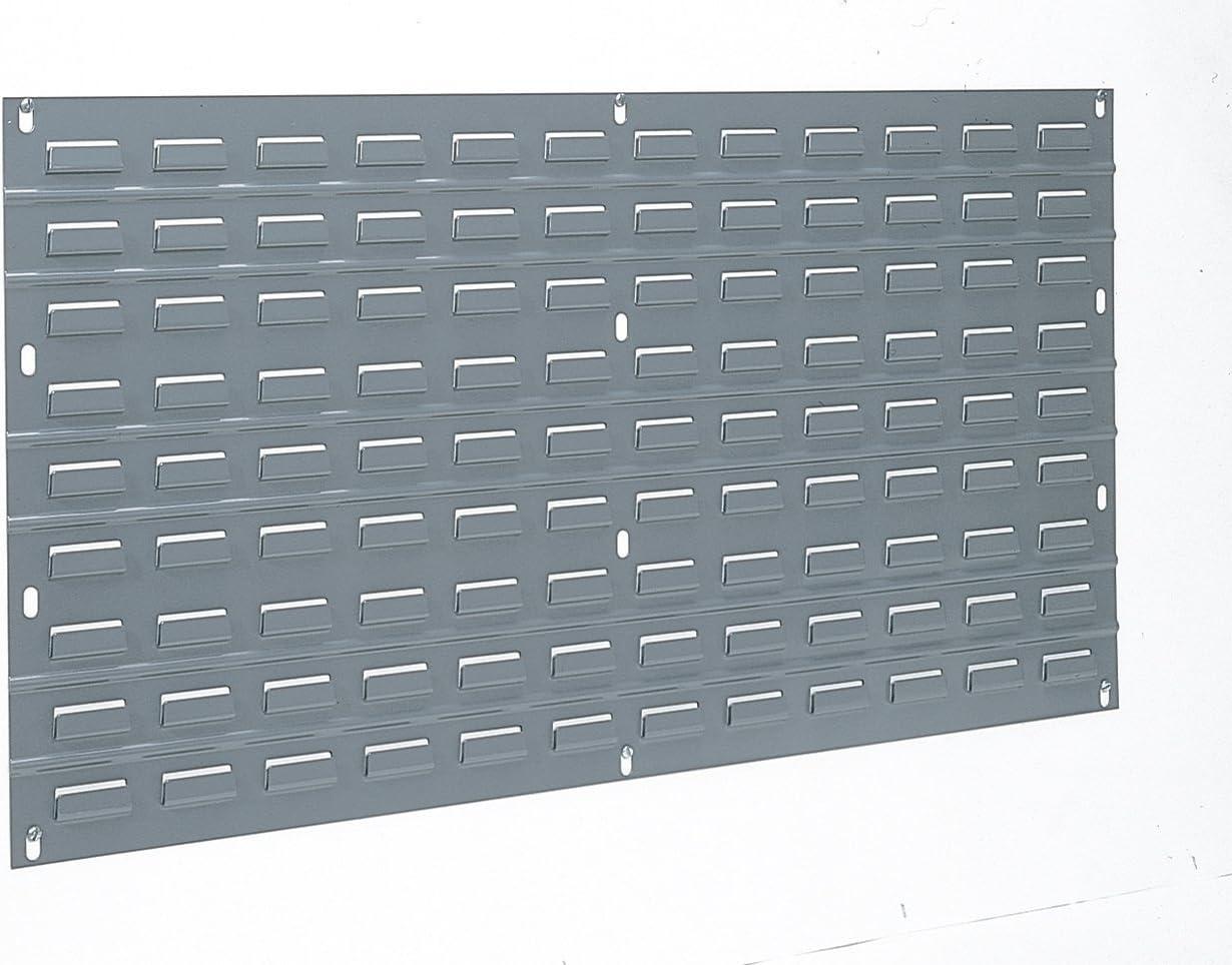 image:imageAkroMils 30136 Heavy Duty Wall Mount Garage Storage Steel Louvered Panel Wall Storage Bin Hanging Organizer System for AkroBins 36Inch W x 19Inch H 4 Pack GreyGrey