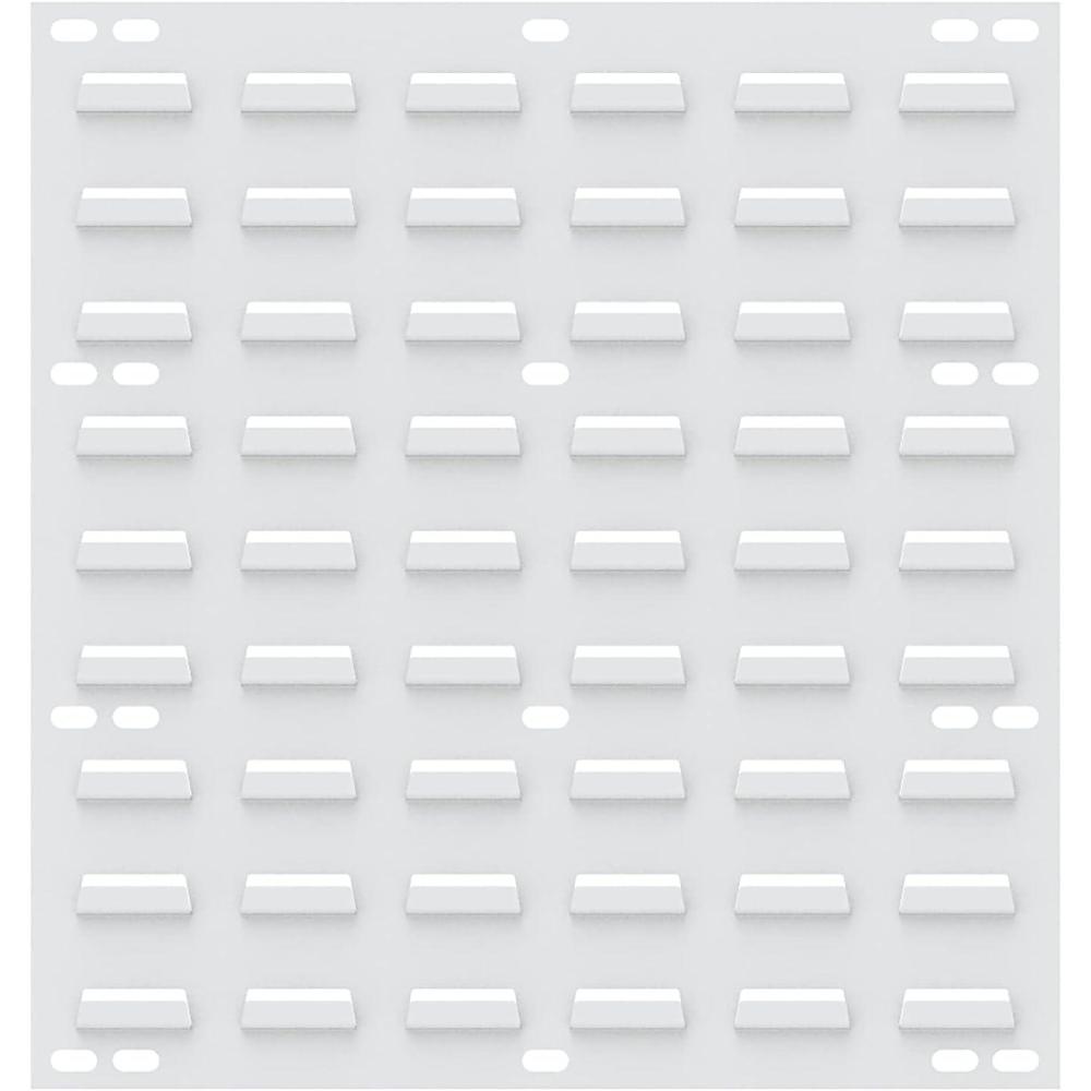 image:imageAkroMils 30118 Louvered Steel Wall Mount Panel Garage Organizer for Hanging AkroBin Storage Bins 18Inch W x 61Inch H Beige SingleWhite