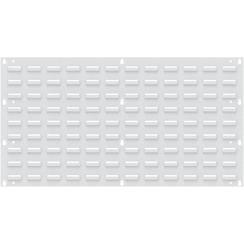 image:imageAkroMils 30136 Heavy Duty Wall Mount Garage Storage Steel Louvered Panel Wall Storage Bin Hanging Organizer System for AkroBins 36Inch W x 19Inch H 4 Pack GreyWhite