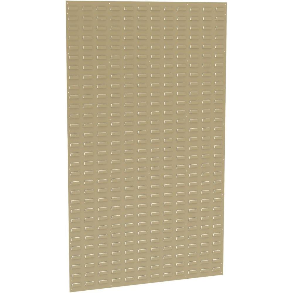 image:imageAkroMils 30136 Heavy Duty Wall Mount Garage Storage Steel Louvered Panel Wall Storage Bin Hanging Organizer System for AkroBins 36Inch W x 19Inch H 4 Pack GreyBeige