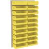Akro-Mils 30136 Heavy Duty Wall Mount Garage Storage Steel Louvered Panel | Wall Storage Bin Hanging Organizer System for AkroBins, 36-Inch W x 19-Inch H, 4 Pack, Grey(Beige)
