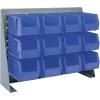 Akro-Mils 98600 Heavy Duty Steel Louvered Panel Standing Work Bench Storage Rack Garage Organizer for Mounting AkroBin Storage Bins, 28-Inch W x 8-Inch D x 20-Inch H, Gray(28-Inch W x 8-Inch D x 20-Inch H)