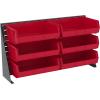 Akro-Mils 98600 Heavy Duty Steel Louvered Panel Standing Work Bench Storage Rack Garage Organizer for Mounting AkroBin Storage Bins, 28-Inch W x 8-Inch D x 20-Inch H, Gray(36-Inch L x 8-Inch W x 20-Inch H)
