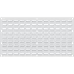 Akro-Mils 30136 Heavy Duty Wall Mount Garage Storage Steel Louvered Panel | Wall Storage Bin Hanging Organizer System for AkroBins, 36-Inch W x 19-Inch H, 4 Pack, Grey(White)