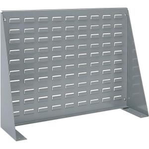 Akro-Mils 98600 Heavy Duty Steel Louvered Panel Standing Work Bench Storage Rack Garage Organizer for Mounting AkroBin Storage Bins, 28-Inch W x 8-Inch D x 20-Inch H, Gray(28-Inch W x 8-Inch D x 20-Inch H)