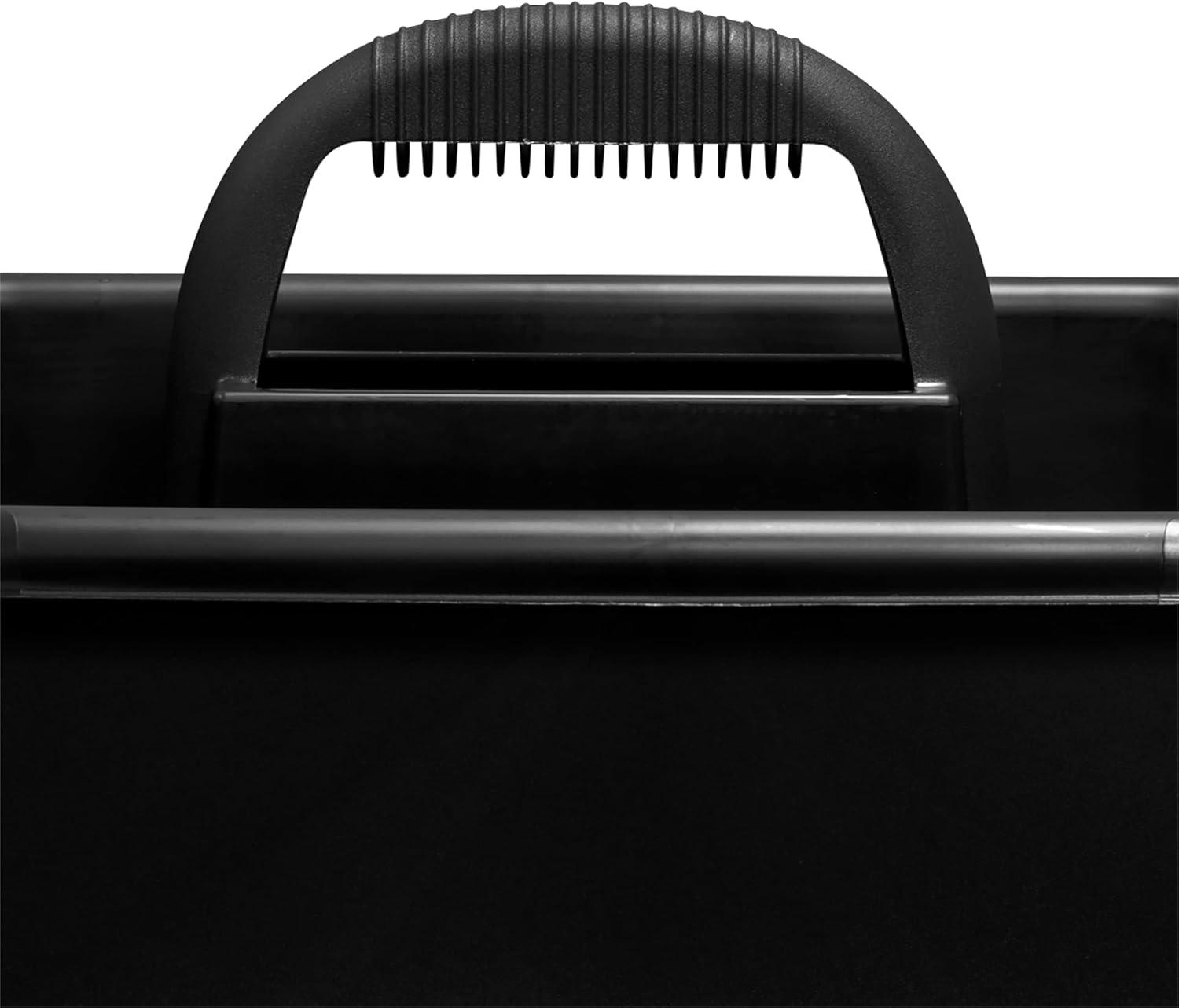 image:imageAkroMils 09185 Plastic Tote Tool amp Supply Cleaning Caddy with Handle 1838Inch x 1378Inch x 9Inch BlackBlack