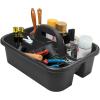 Akro-Mils 09185 Plastic Tote Tool & Supply Cleaning Caddy with Handle, 18-3/8-Inch x 13-7/8-Inch x 9-Inch, Black(Black)