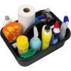 Akro-Mils 09185 Plastic Tote Tool & Supply Cleaning Caddy with Handle, 18-3/8-Inch x 13-7/8-Inch x 9-Inch, Black(Black)