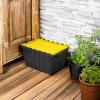 Akro-Mils KeepBox 12 Gallon Storage Container, Nesting and Stackable Plastic Storage Box with Lid Attached, Organizer Tote for Garages, Closets, and Moving, 21-1/2″ x 15″ x 12-1/2″, Black/Yellow(Black/Yellow)