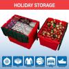 Akro-Mils KeepBox 12 Gallon Storage Container, Nesting and Stackable Plastic Storage Box with Lid Attached, Organizer Tote for Garages, Closets, and Moving, 21-1/2″ x 15″ x 12-1/2″, Black/Yellow(Red/Green)