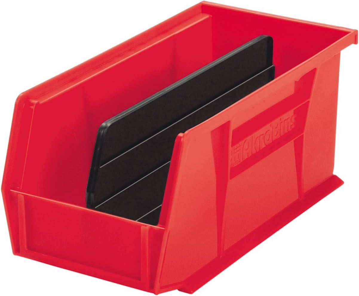 image:imageAkroMils 40234 Plastic Length Dividers for AkroBins Stackable Storage Bins Model 30234 Custom Storage Inserts for Tools Crafts amp Supplies 6Pack BlackBlack