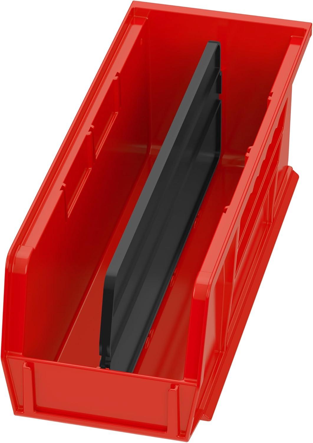image:imageAkroMils 40234 Plastic Length Dividers for AkroBins Stackable Storage Bins Model 30234 Custom Storage Inserts for Tools Crafts amp Supplies 6Pack BlackBlack Length