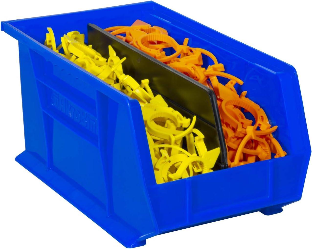image:imageAkroMils 40234 Plastic Length Dividers for AkroBins Stackable Storage Bins Model 30234 Custom Storage Inserts for Tools Crafts amp Supplies 6Pack BlackBlack Length