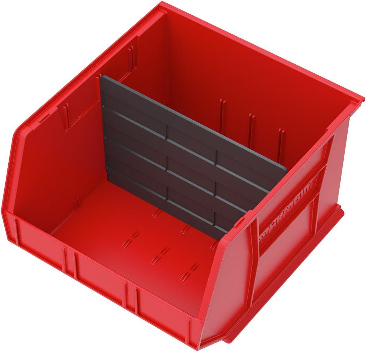 image:imageAkroMils 40234 Plastic Length Dividers for AkroBins Stackable Storage Bins Model 30234 Custom Storage Inserts for Tools Crafts amp Supplies 6Pack BlackBlack Width