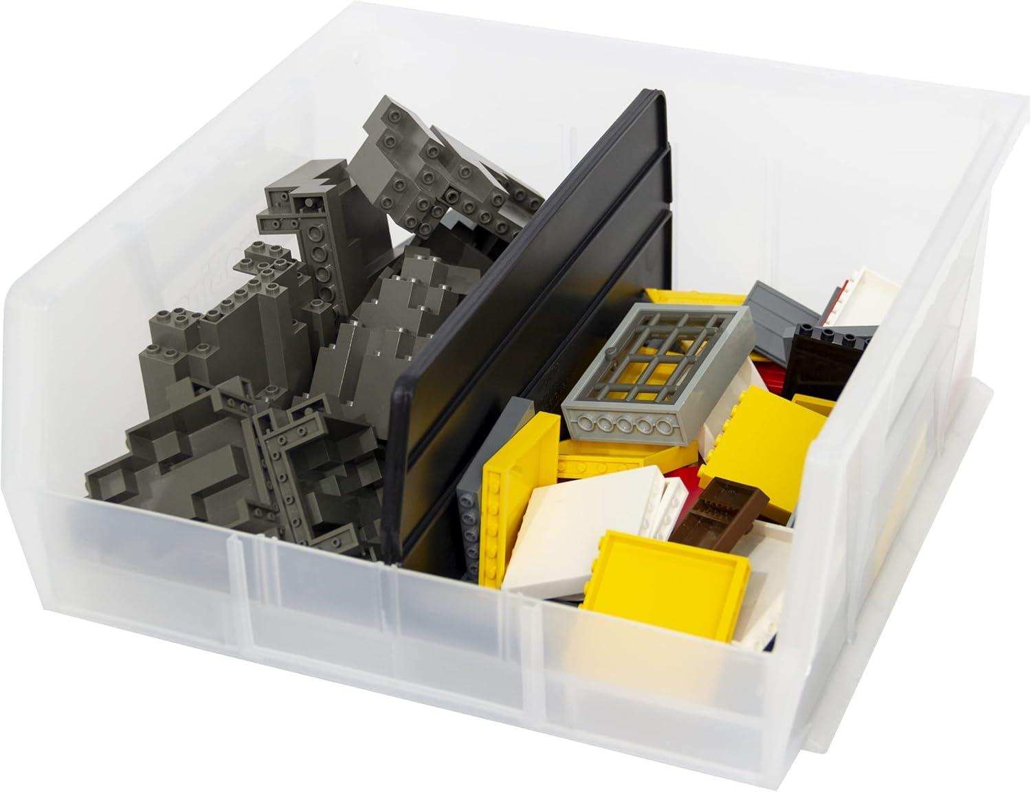 image:imageAkroMils 40234 Plastic Length Dividers for AkroBins Stackable Storage Bins Model 30234 Custom Storage Inserts for Tools Crafts amp Supplies 6Pack BlackBlack