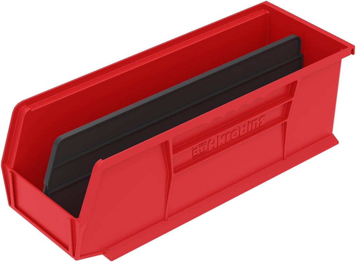 image:imageAkroMils 40234 Plastic Length Dividers for AkroBins Stackable Storage Bins Model 30234 Custom Storage Inserts for Tools Crafts amp Supplies 6Pack BlackBlack Length
