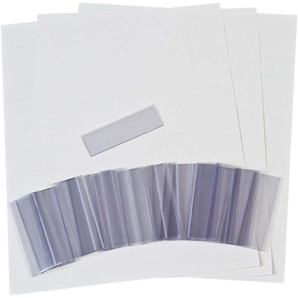 image:imageAkroMils 29301 Clear Protective Plastic Label Holder and Labels for 30210 30220 and 30224 AkroBins and All ShelfMax Shelf Bins 25Pack