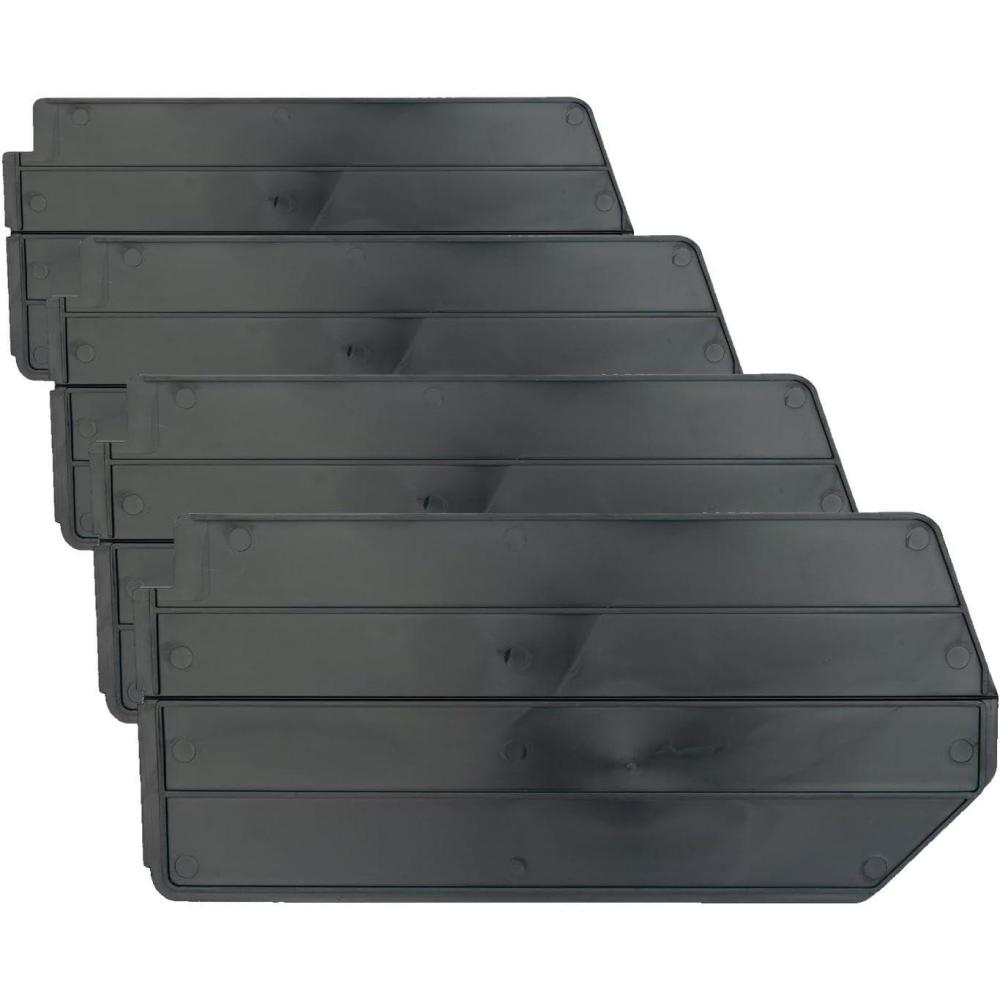 image:imageAkroMils 40270 Plastic Length Dividers for AkroBins Stackable Storage Bins Model 30270 Custom Storage Inserts for Tools Crafts amp Supplies 6Pack Black24Pack Fits 30270