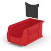 Akro-Mils 40234 Plastic Length Dividers for AkroBins Stackable Storage Bins Model 30234, Custom Storage Inserts for Tools, Crafts & Supplies, 6-Pack, Black(Black | Width)