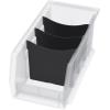 Akro-Mils 40234 Plastic Length Dividers for AkroBins Stackable Storage Bins Model 30234, Custom Storage Inserts for Tools, Crafts & Supplies, 6-Pack, Black(Black | Width)