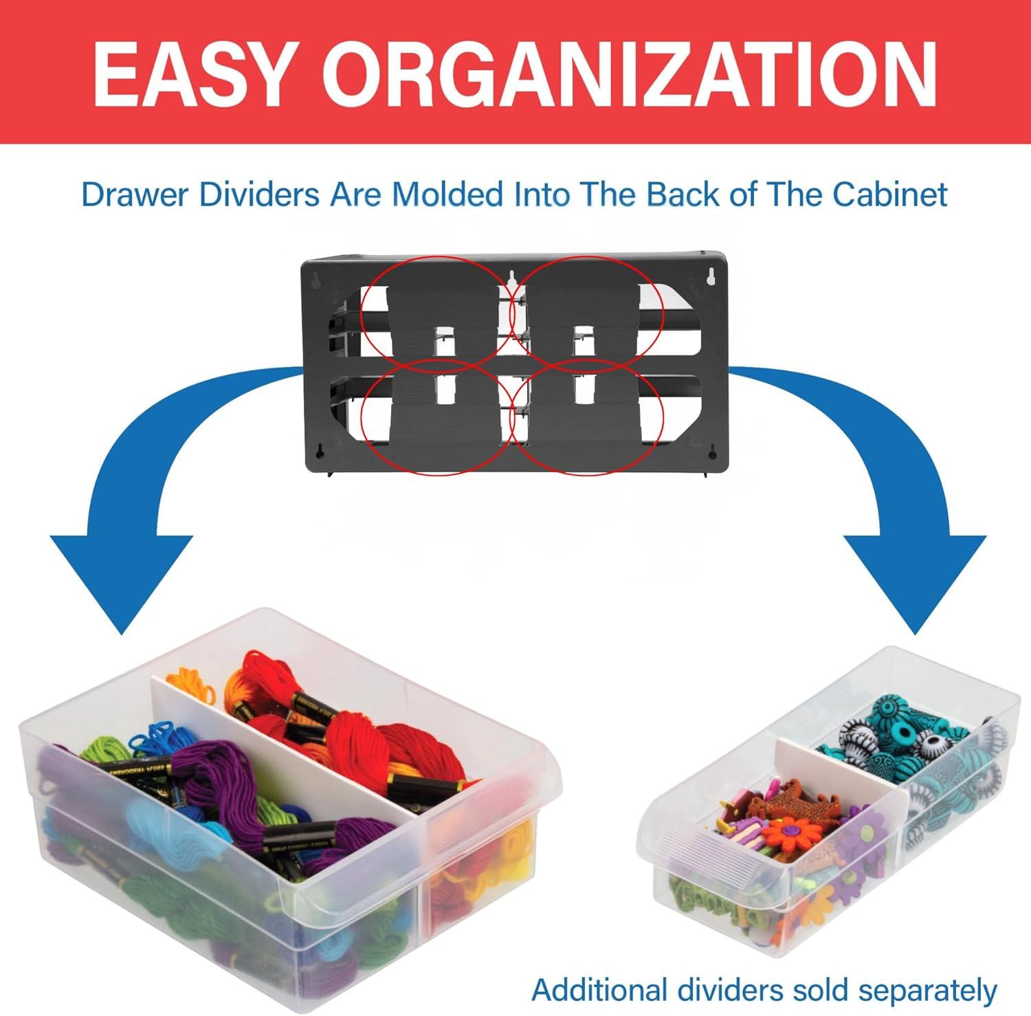 image:imageAkroMils 44Drawer Plastic Drawer Storage Cabinet for Garage Organization Bead Organizer Building Bricks Storage Teacher Toolbox Makeup Organizer 20 W x 6 D x 16 H 10144 BlackBlack