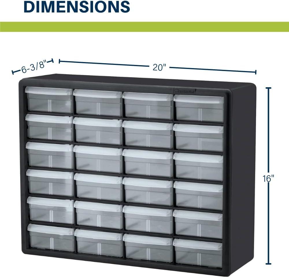 image:imageAkroMils 44Drawer Plastic Drawer Storage Cabinet for Garage Organization Bead Organizer Building Bricks Storage Teacher Toolbox Makeup Organizer 20 W x 6 D x 16 H 10144 BlackBlack