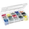 Akro-Mils 05905 Plastic Portable Parts Storage Case for Hardware and Crafts with Hinged Lid and 5 Adjustable Dividers, (14-3/8-Inch x 9-1/2-Inch x 2-1/2-Inch), Large, Clear(Small)