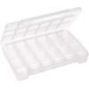 Akro-Mils 05905 Plastic Portable Parts Storage Case for Hardware and Crafts with Hinged Lid and 5 Adjustable Dividers, (14-3/8-Inch x 9-1/2-Inch x 2-1/2-Inch), Large, Clear(Large)
