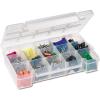 Akro-Mils 05905 Plastic Portable Parts Storage Case for Hardware and Crafts with Hinged Lid and 5 Adjustable Dividers, (14-3/8-Inch x 9-1/2-Inch x 2-1/2-Inch), Large, Clear(Medium)