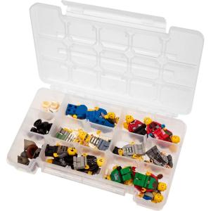 Akro-Mils 05905 Plastic Portable Parts Storage Case for Hardware and Crafts with Hinged Lid and 5 Adjustable Dividers, (14-3/8-Inch x 9-1/2-Inch x 2-1/2-Inch), Large, Clear(Small)